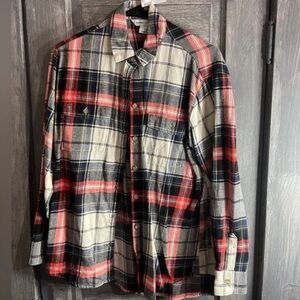 Old Navy Women's Plaid Button Down Shirt - Red, Blue, White